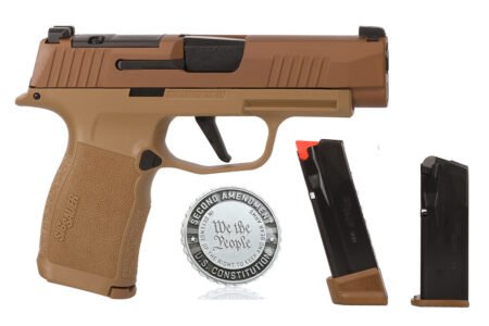 Sig P365 XL 2A Lipsey's Exclusive 9mm, 3.7" Barel, Coyote, Polymer Frame, 17rd