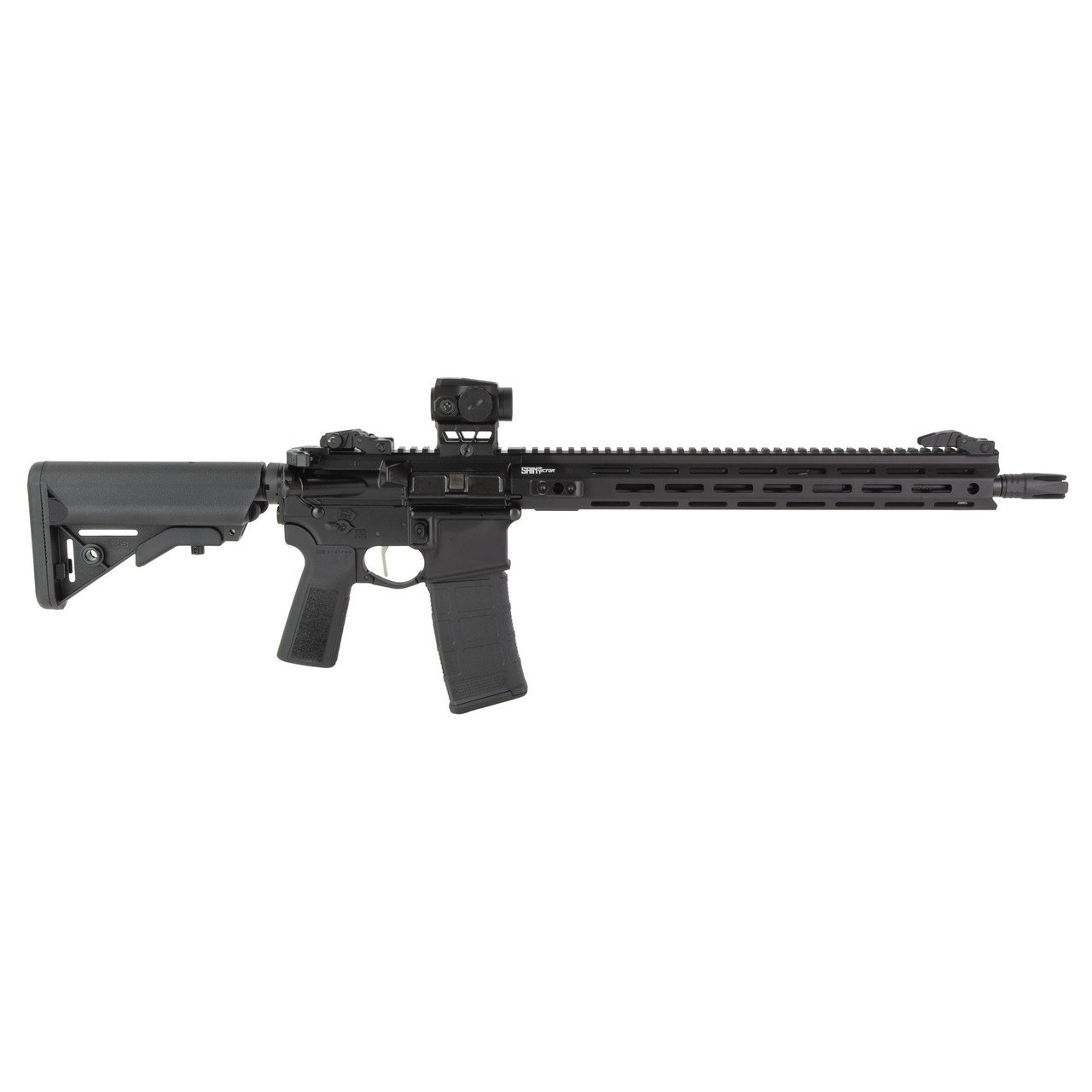Springfield Saint Victor Optic Package Viridian Green Dot B5 5.56mm, 16" Barrel, Viridian Green Dot, Low-Profile Manual Flip-Up Sights, Black, 4x30rd Mags - Image 2